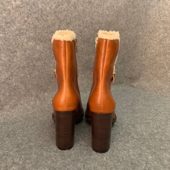 Vince Camuto NWT Women’s Egretala Shearling Leather Side Zip Heel Ankle Boots - Picture 8 of 9